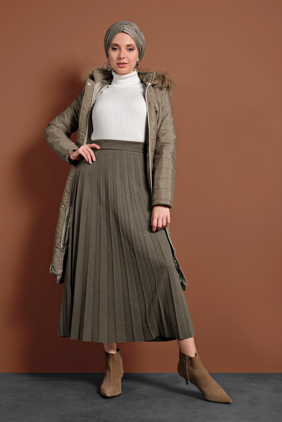 Vêtements hijab VISON CABAN REMBOURRÉ ZIPPÉ 3008