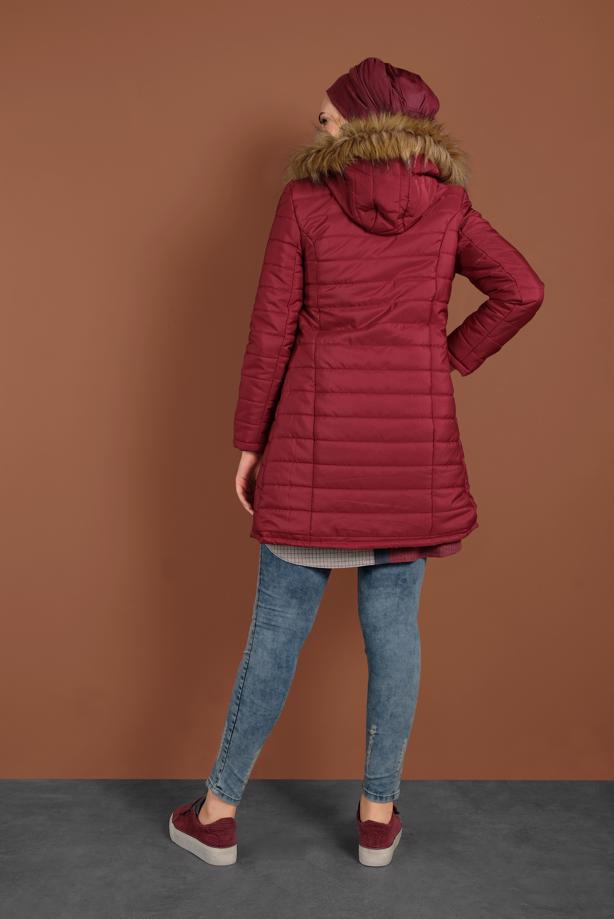 Vêtements hijab  SNAP DETAILED HOODED PUFFER COAT 3030  - TRENDTESETTÜR