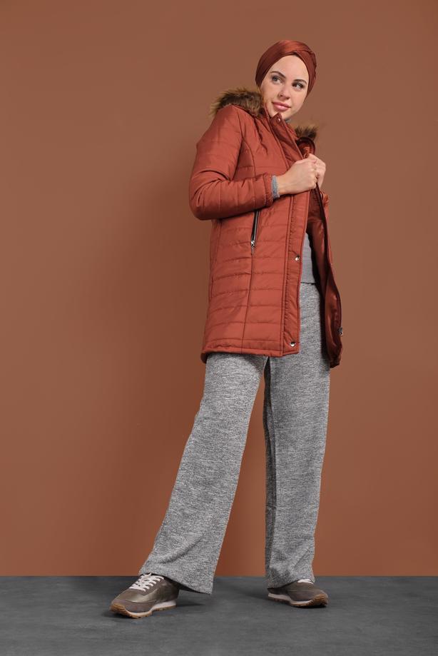 Vêtements hijab  SNAP DETAILED HOODED PUFFER COAT 3030  - TRENDTESETTÜR