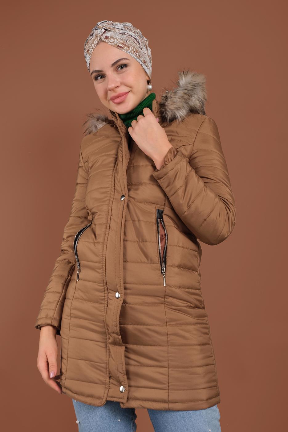 Vêtements hijab TABA CABAN REMBOURRÉ À CAPUCHE 3030