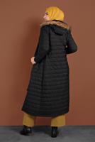 Vêtements hijab NOIR CABAN REMBOURRÉ ZIPPÉ 3102 