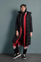 Hijab clothing BLACK HOODED PUFFER COAT 4021 