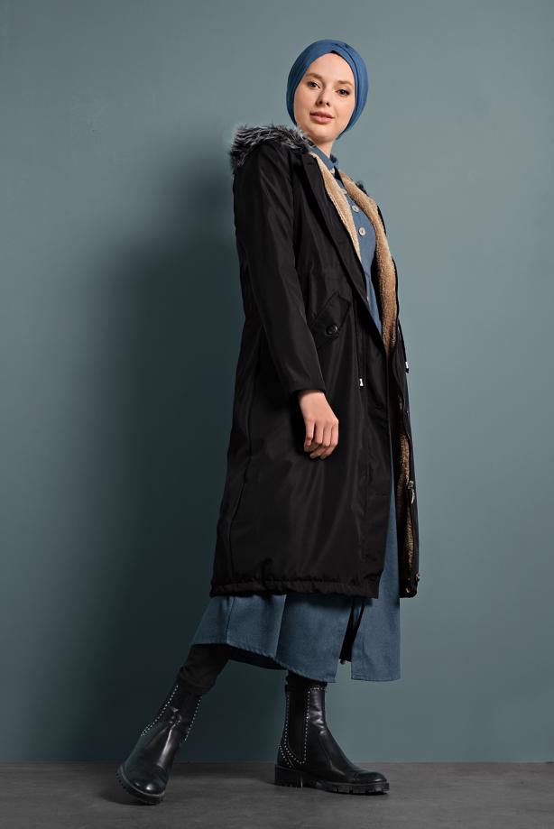 Vêtements hijab  WAIST-SHIRRED HOODED COAT  T 5021 - TRENDTESETTÜR