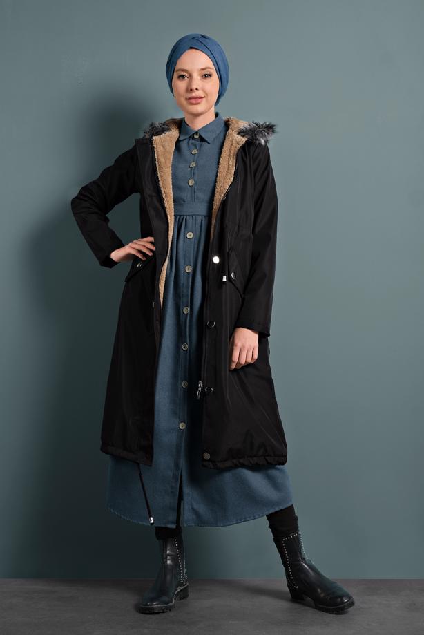 Vêtements hijab  WAIST-SHIRRED HOODED COAT  T 5021 - TRENDTESETTÜR