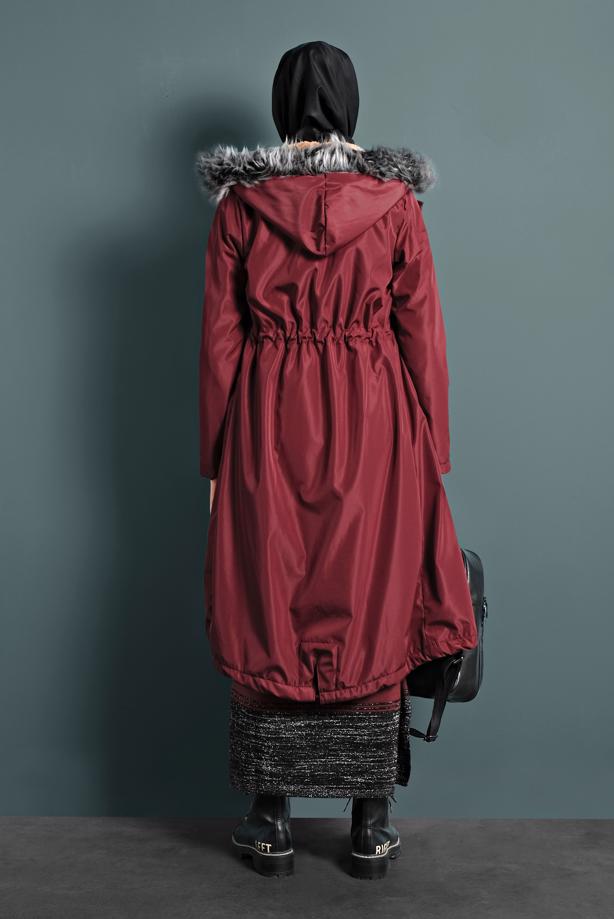 Vêtements hijab  WAIST-SHIRRED HOODED COAT  T 5021 - TRENDTESETTÜR