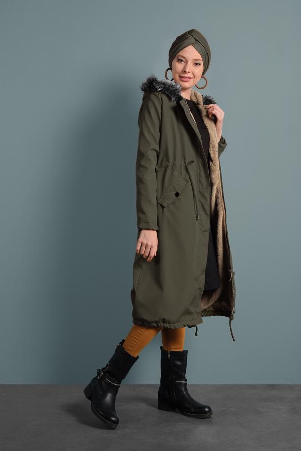 Vêtements hijab  WAIST-SHIRRED HOODED COAT  T 5021 - TRENDTESETTÜR