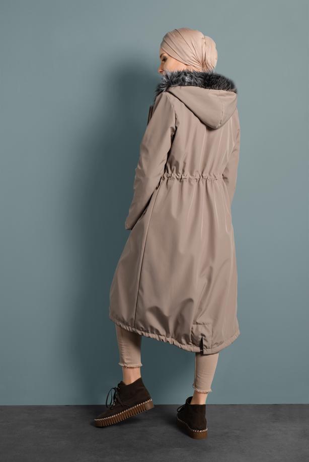Vêtements hijab  WAIST-SHIRRED HOODED COAT  T 5021 - TRENDTESETTÜR