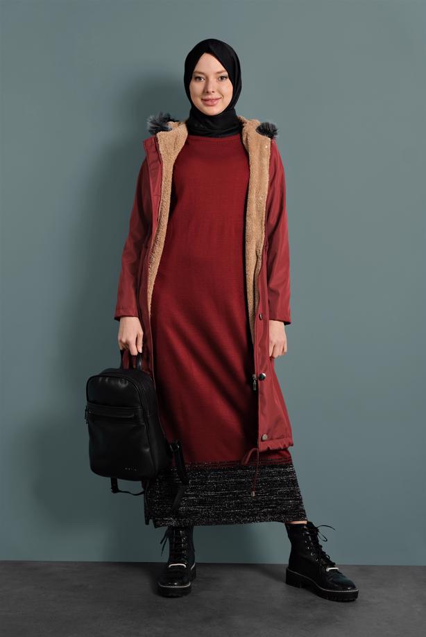 Vêtements hijab  WAIST-SHIRRED HOODED COAT  T 5021 - TRENDTESETTÜR