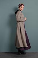 Vêtements hijab VISON MANTEAU DE FOURRURE EN COTON AVEC CEINTURE 5055 