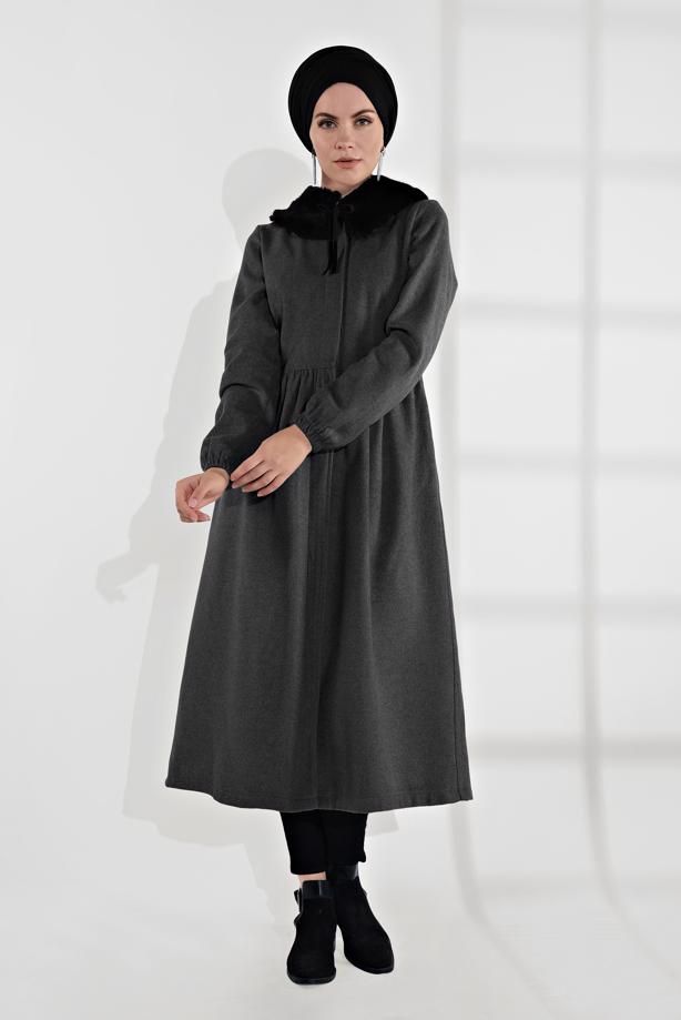 Vêtements hijab  HIDDEN-ZIPPED COAT 8305  - TRENDTESETTÜR