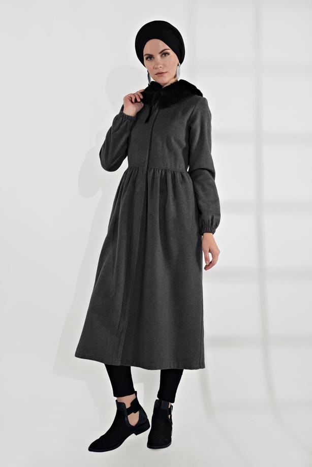 Vêtements hijab  HIDDEN-ZIPPED COAT 8305  - TRENDTESETTÜR