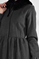 Tesettür giyim GRİ FERMUARLI KAŞE KABAN 8305