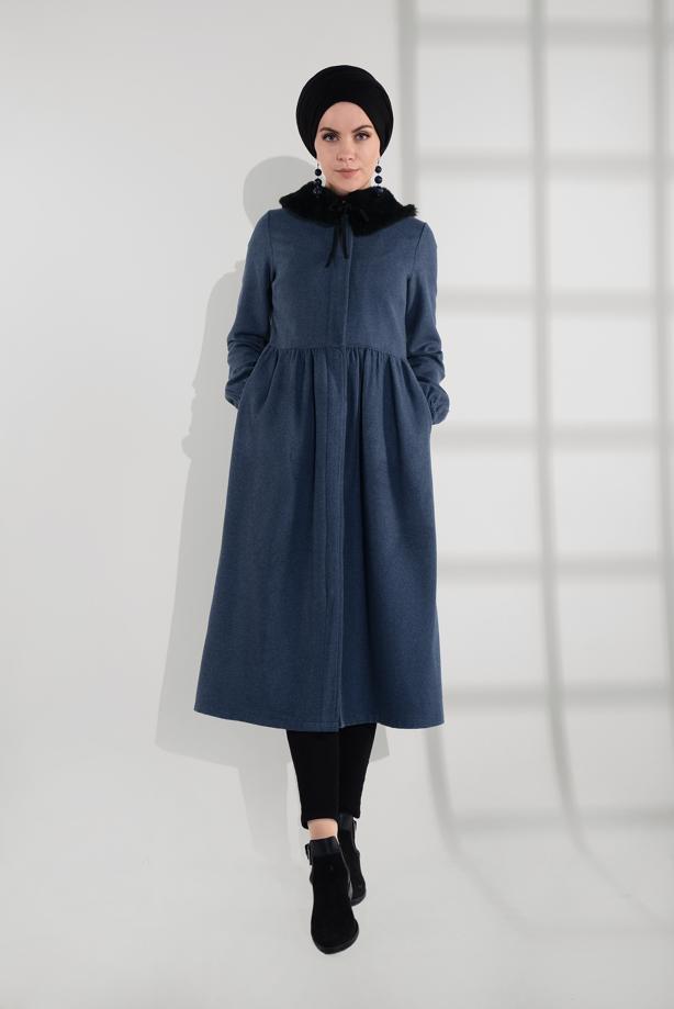 Vêtements hijab  HIDDEN-ZIPPED COAT 8305  - TRENDTESETTÜR