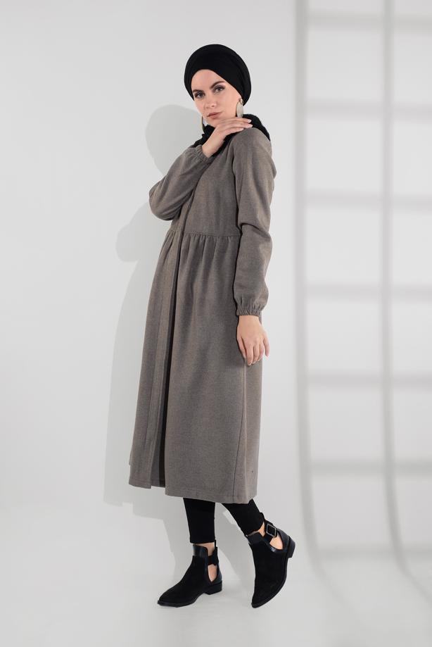Vêtements hijab  HIDDEN-ZIPPED COAT 8305  - TRENDTESETTÜR