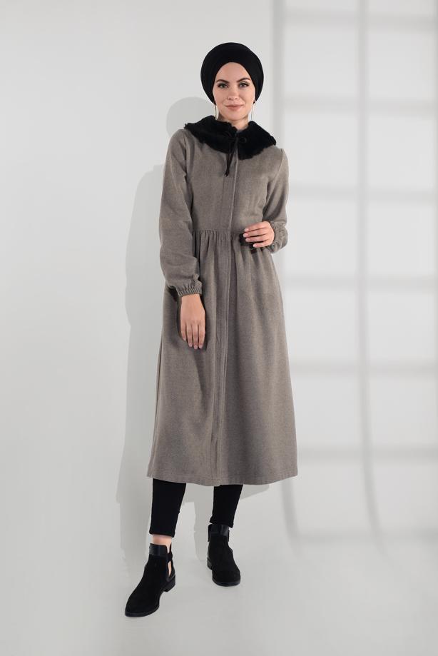 Vêtements hijab  HIDDEN-ZIPPED COAT 8305  - TRENDTESETTÜR