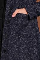 Tesettür giyim LACİVERT YAKASI KÜRKLÜ GİZLİ DÜĞMELİ KABAN 9790 