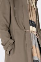 Tesettür giyim KAHVE FERMUARLI KAŞE KABAN 9812