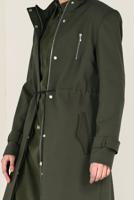 Tesettür giyim HAKİ FERMUARLI KAŞE KABAN 9812