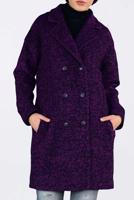 Tesettür giyim FUŞYA ALVİNA KRUVAZE KAŞE KABAN 9833