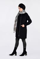 Tesettür giyim SİYAH ALVİNA BİSİKLET YAKA KAŞE KABAN 9835