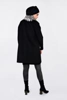 Tesettür giyim SİYAH ALVİNA BİSİKLET YAKA KAŞE KABAN 9835