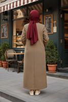 Vêtements hijab BRUN MANTEAU CACHE BOUTONNÉ T 9836