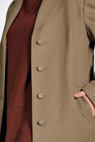 Hijab clothing BROWN BUTTONED WALKER COAT 9836 