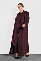 Vêtements hijab PRUNE MANTEAU EN LAINE À BOUTONNÉ 9836 