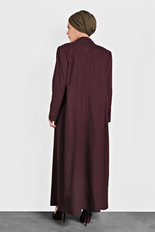 Vêtements hijab PRUNE MANTEAU EN LAINE À BOUTONNÉ 9836  - TRENDTESETTÜR