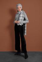 Tesettür giyim SİYAH KADİFE PANTOLON 0913