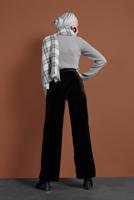 Tesettür giyim SİYAH KADİFE PANTOLON 0913