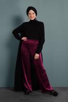 Tesettür giyim MÜRDÜM KADİFE PANTOLON 0913