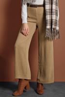 Tesettür giyim TABA FİTİLLİ BELİ LASTİKLİ PAMUKLU PANTOLON 7330