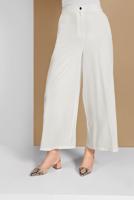 Tesettür giyim KREM ALVİNA ÇITÇITLI GENİŞ PAÇA PANTOLON 7368