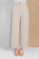 Tesettür giyim BEJ ALVİNA ÇITÇITLI GENİŞ PAÇA PANTOLON 7368