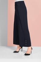 Tesettür giyim LACİVERT ALVİNA ÇITÇITLI GENİŞ PAÇA PANTOLON 7368