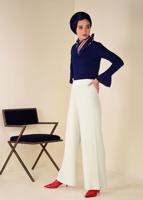 Tesettür giyim KREM FİTİLLİ TRİKO PANTOLON 7400