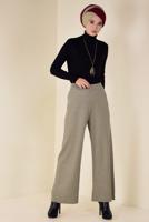 Tesettür giyim BEJ FİTİLLİ TRİKO PANTOLON 7400