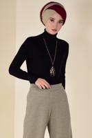 Tesettür giyim BEJ FİTİLLİ TRİKO PANTOLON 7400