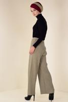 Tesettür giyim BEJ FİTİLLİ TRİKO PANTOLON 7400