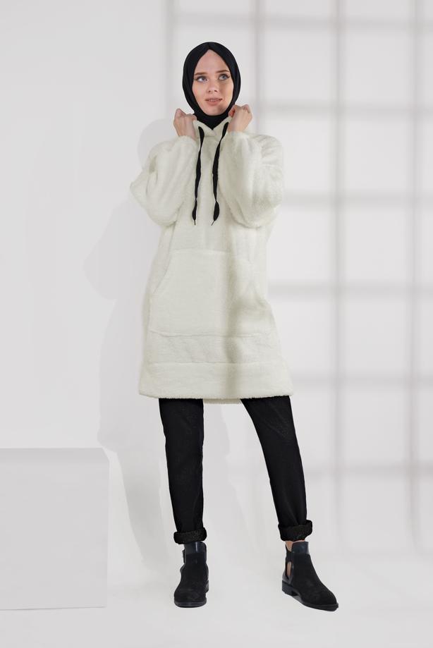 Tesettür giyim SİYAH ALVİNA PAMUKLU SİMLİ DENİM PANTOLON 7434 - TRENDTESETTÜR