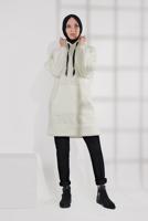 Tesettür giyim SİYAH ALVİNA PAMUKLU SİMLİ DENİM PANTOLON 7434