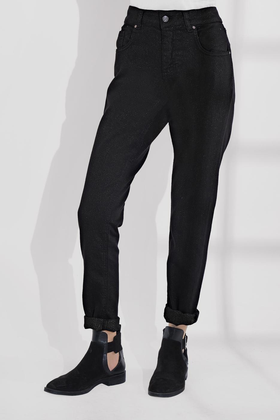 Vêtements hijab NOIR ALVINA PANTALON EN JEAN À BRILLANT 7434 