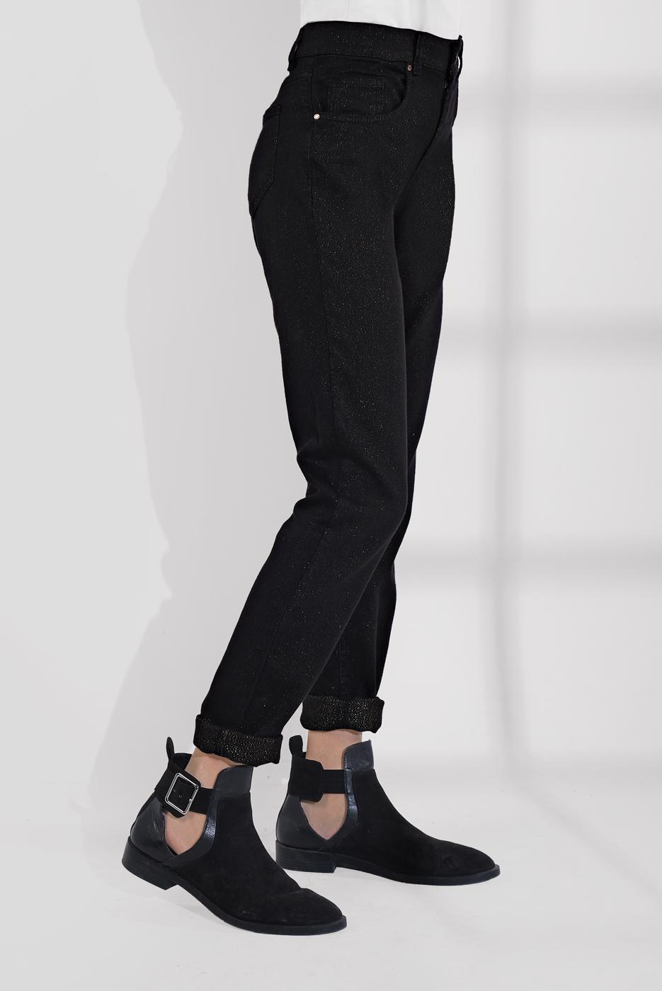 Vêtements hijab NOIR ALVINA PANTALON EN JEAN À BRILLANT 7434 