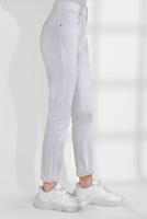 Tesettür giyim KREM ALVİNA PAMUKLU SİMLİ DENİM PANTOLON 7434