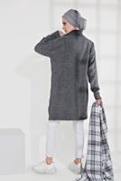 Tesettür giyim KREM ALVİNA PAMUKLU SİMLİ DENİM PANTOLON 7434