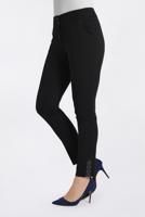 Tesettür giyim SİYAH İŞLEME DETAYLI DAR PAÇA PANTOLON 7439