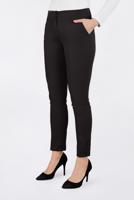 Tesettür giyim KAHVE İŞLEME DETAYLI DAR PAÇA PANTOLON 7439