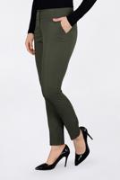 Tesettür giyim HAKİ İŞLEME DETAYLI DAR PAÇA PANTOLON 7439