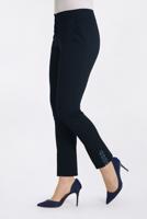 Tesettür giyim LACİVERT İŞLEME DETAYLI DAR PAÇA PANTOLON 7439